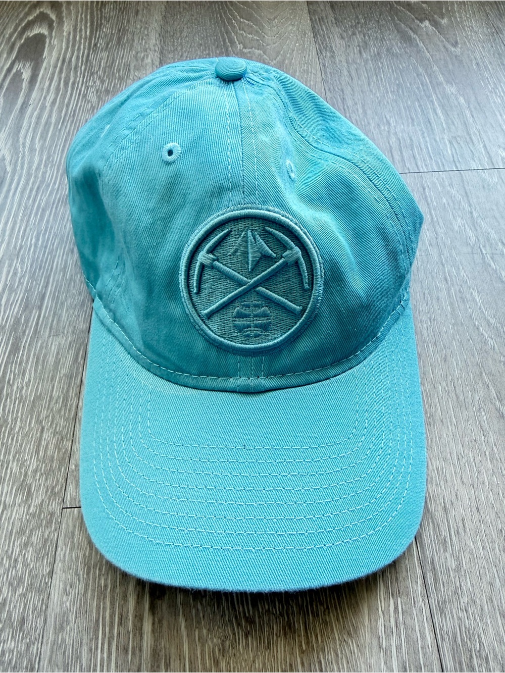 New Era - Denver Nuggets - Teal Blue Embroidered Logo Baseball Cap